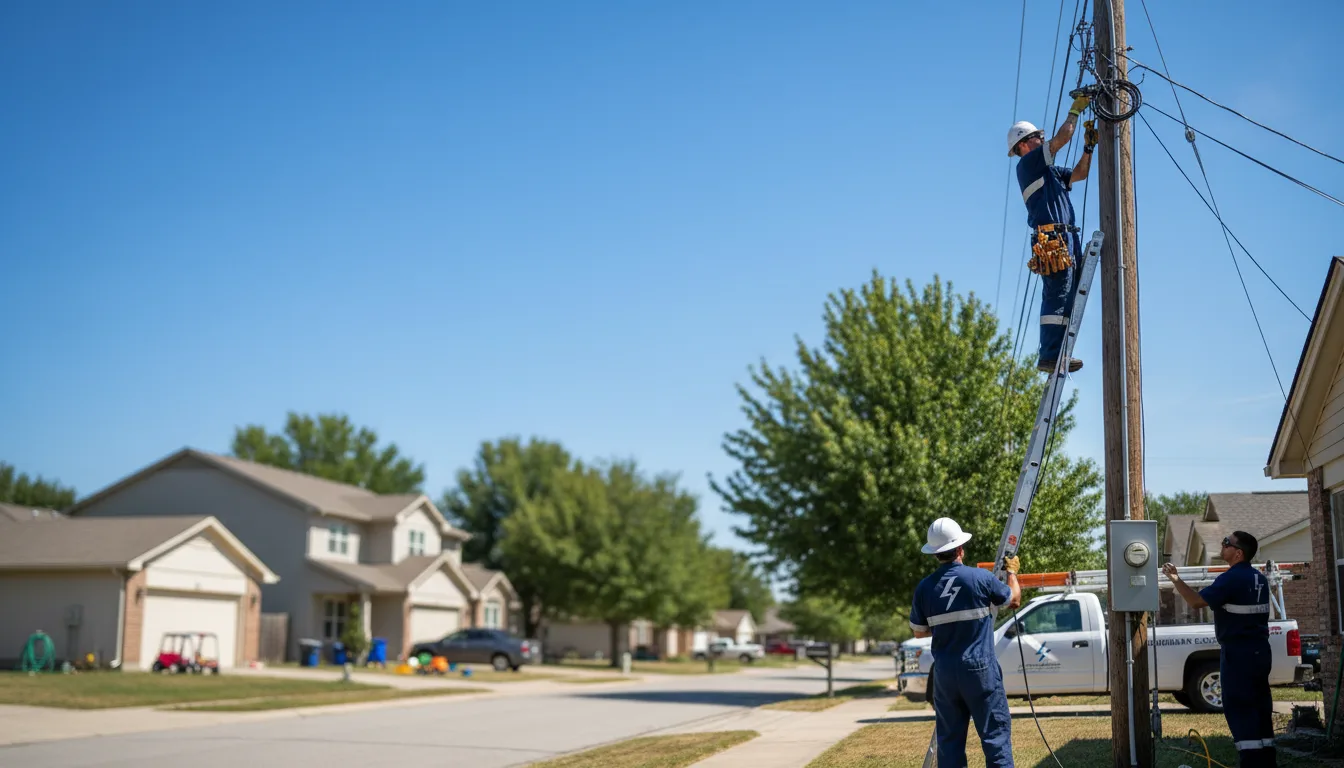 Residential electrician providing installation services in Circleville, OH